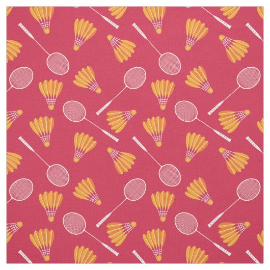 Shuttlecocks mit Federballschlägern - rot Stoff (Muster)