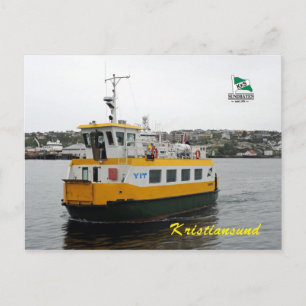 Shuttlesegelboot in Kristiansund, Norwegen Postkarte