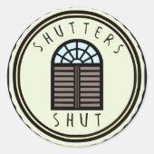 Shuttleserver Runder Aufkleber (Vorderseite)