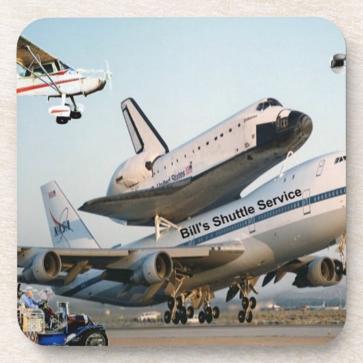 Shuttleservice Getränkeuntersetzer (Vorderseite)