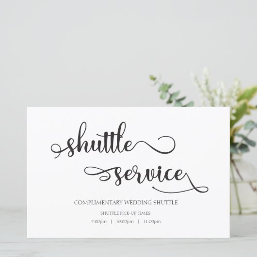 Shuttleservice Schwarz-weiße Hochzeitssymbol (Stehend Vorderseite)