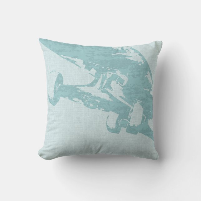 Shuvit Schieben-Es Skateboard-Kissen Seafoam Blau Kissen (Vorderseite)