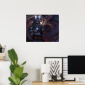 SHWANN: Der futuristische Samurai DJ Poster (Heimbüro)