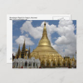 Shwe Dagon Pagoda Postkarte (Vorne/Hinten)