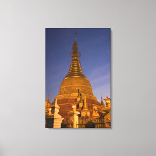 Shwe Myin Tin Temple, dusk, Make Tehi Lar Leinwanddruck