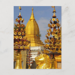 Shwe Zigon Pagoda Komplex in Bagan (Pagan), Postkarte