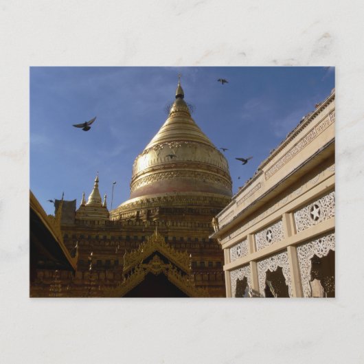 Shwe Zigon Pagoda Postcard Postkarte (Vorderseite)