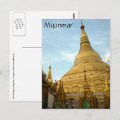 Shwedagon gold stupa postkarte (Vorne/Hinten)