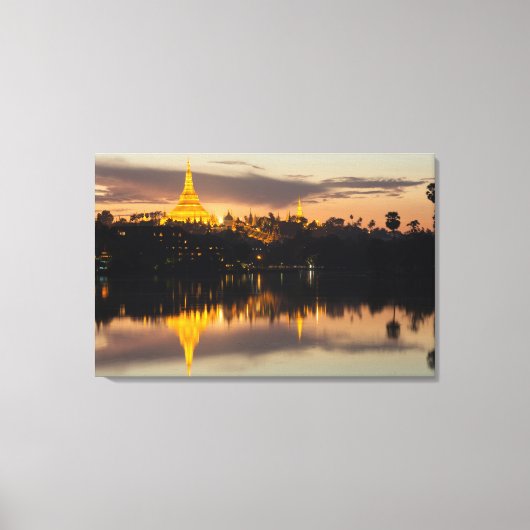 Shwedagon Pagoda, Myanmar, Rangun (Yangon) Leinwanddruck (Vorderseite)