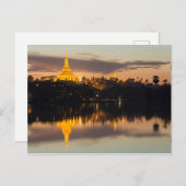 Shwedagon Pagoda, Myanmar, Rangun (Yangon) Postkarte (Vorne/Hinten)
