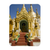 Shwedagon Pagoda (Paya), große Tempelanlage, die 4 Magnet (Vertikal)
