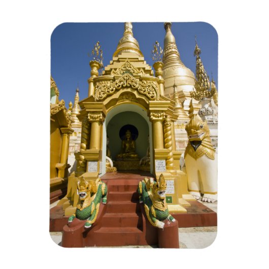 Shwedagon Pagoda (Paya), große Tempelanlage, die 4 Magnet (Vertikal)
