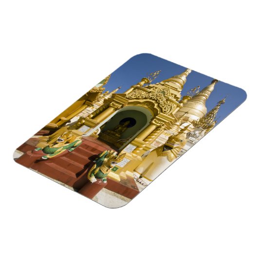 Shwedagon Pagoda (Paya), große Tempelanlage, die 4 Magnet (Linke Seite)