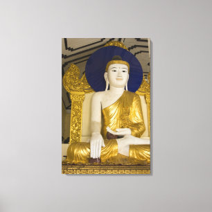 Shwedagon Pagoda (Paya), große Tempelanlage, die  Leinwanddruck
