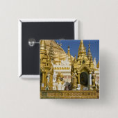Shwedagon Pagoda (Paya), großer Tempelplatz, der Button (Vorne & Hinten)