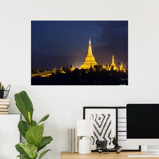 Shwedagon Pagoda Poster (Heimbüro)