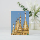 Shwedagon Pagoda Spires Postkarte (Stehend Vorderseite)