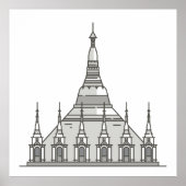 Shwedagon Pagoda World Sehenswürdigkeiten Poster (Vorne)