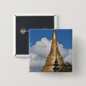 Shwedagon Pagoda, Yangon, Myanmar Button (Vorne & Hinten)