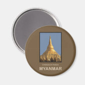 Shwedagon Pagoda Yangon Myanmar Magnet (Vorderseite/Rückseite)