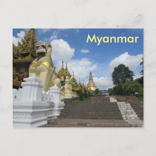 Shwedagon Pagoda, Yangon, Myanmar Postcard Postkarte