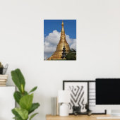 Shwedagon Pagoda, Yangon, Myanmar Poster (Heimbüro)