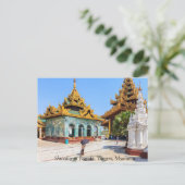Shwedagon Pagoda, Yangon, Myanmar. Postkarte (Stehend Vorderseite)