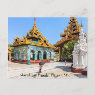 Shwedagon Pagoda, Yangon, Myanmar. Postkarte