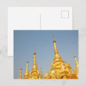 Shwedagon Pagoda, Yangon, Myanmar Postkarte (Vorne/Hinten)