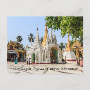 Shwedagon Pagoda, Yangon, Myanmar. Postkarte