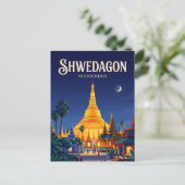 Shwedagon-Pagode Myanmar Postkarte (Stehend Vorderseite)