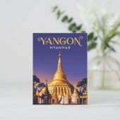 Shwedagon-Pagode Myanmar Postkarte (Stehend Vorderseite)