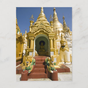 Shwedagon-Pagode (Paya), große Tempelanlage, die v Postkarte