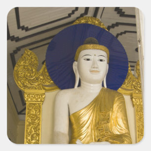 Shwedagon-Pagode (Paya), große Tempelanlage, die v Quadratischer Aufkleber