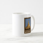 Shwedagon Pagode Rangun Myanmar Kaffeetasse (VorderseiteRechts)