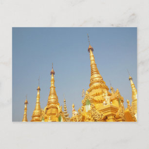 Shwedagon-Pagode, Yangon, Myanmar Postkarte