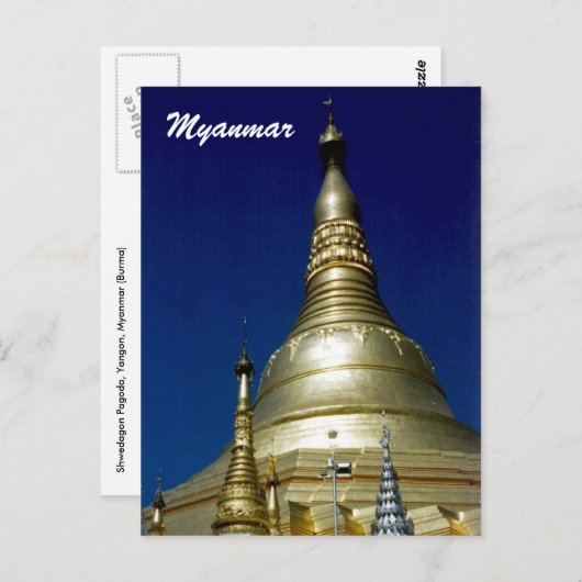 Shwedagon Postkarte (Vorne/Hinten)