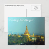 Shwedagon Postkarte (Vorne/Hinten)