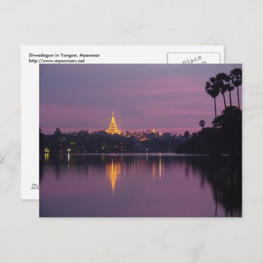 Shwedagon Postkarte (Vorne/Hinten)