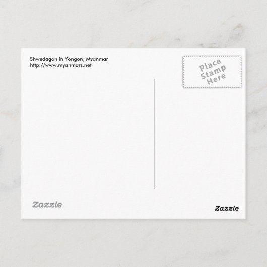 Shwedagon Postkarte (Rückseite)