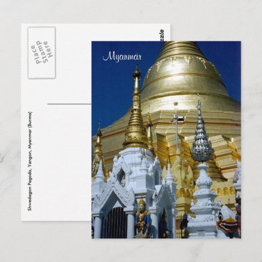 Shwedagon Postkarte (Vorne/Hinten)