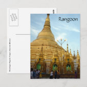 Shwedagon-Rangoon Postkarte (Vorne/Hinten)