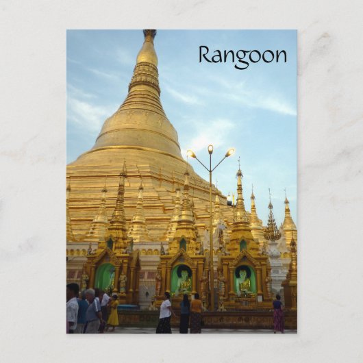 Shwedagon-Rangoon Postkarte (Vorderseite)