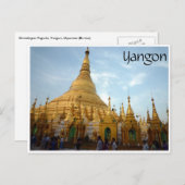 Shwedagon Yangon Postkarte (Vorne/Hinten)