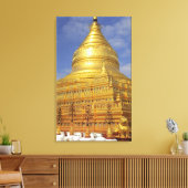 Shwezigon Pagoda in Bagan, Bagan (Pagan), 2 Leinwanddruck (Insitu (Wohnzimmer))