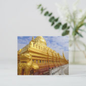 Shwezigon Pagoda in Bagan, Bagan (Pagan), Postkarte (Stehend Vorderseite)