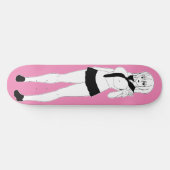 Shy Anime School Girl Skateboard Deck (Horizontal)