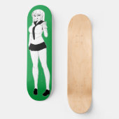 Shy Anime School Girl Skateboard Deck (Vorderseite)