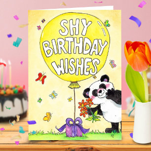 Shy Birthday wünscht Grußkarte von Nicole Janes Karte