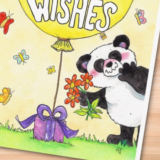 Shy Birthday wünscht Postcard von Nicole Janes Postkarte